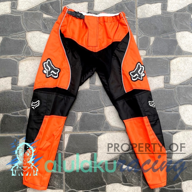 Jersey, Celana, Sarung Tangan &amp; Sepatu Fullprint with Protectors Fullset MX Trail Motocross - Paket Bundling FOCTFG170505-F45