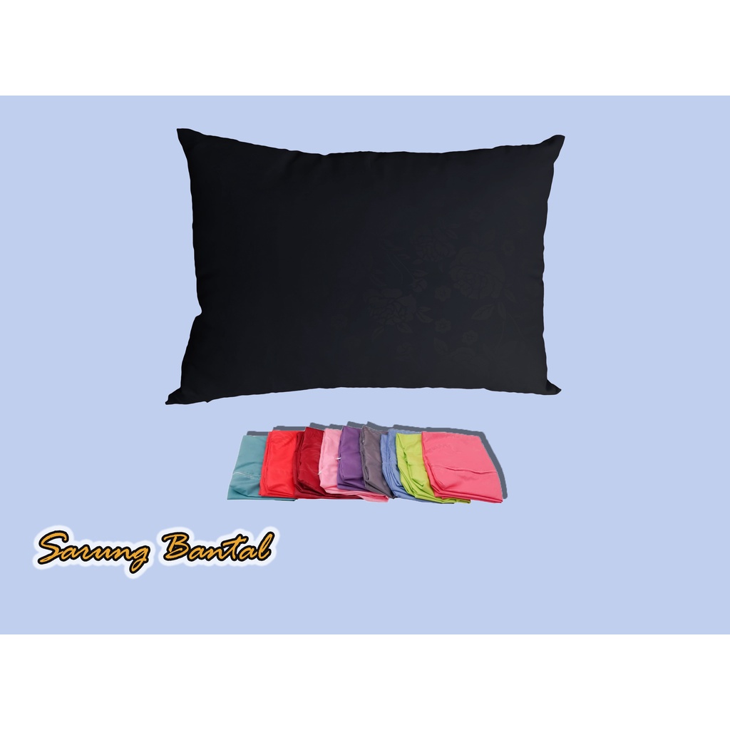 Sarung Bantal Polos Resleting Premium bahan lembut/ Sarung bantal katun