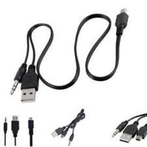 Mini USB to AUX 3.5mm Audio Adapter Cable Kabel Speaker Bluetooth DLL Sound Music