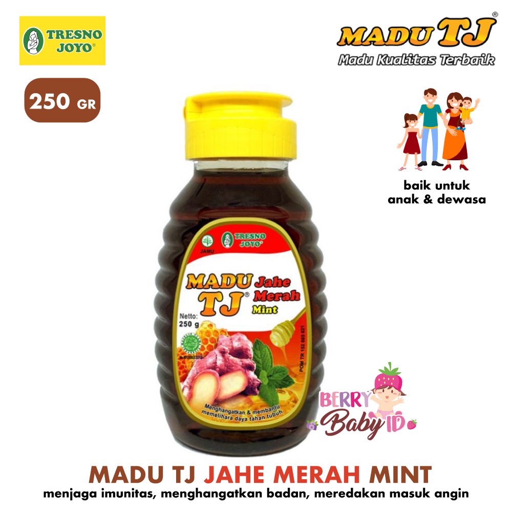 Tresnojoyo Madu TJ Jahe Merah Mint 100% Madu Asli Original Tresno Joyo Berry Mart