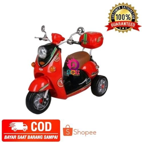 (COD) MAINAN ANAK SEPEDA AKI MOTOR TIPE SCOOPY PMB 338