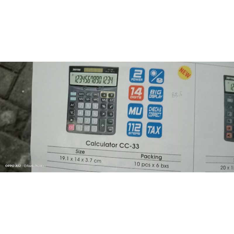 

calculator joyko cc 33