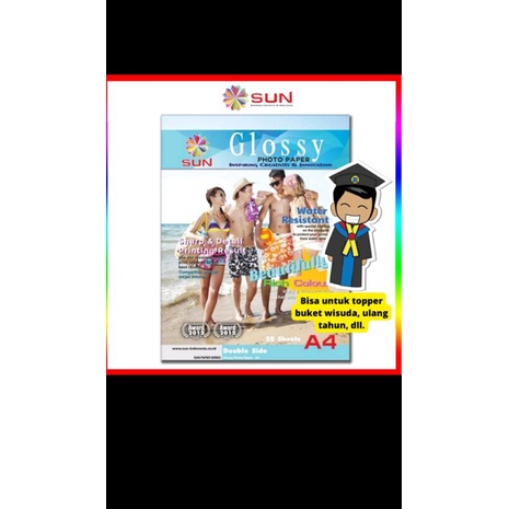 

Kertas Foto Double Side Glossy Merek SUN [PRELOVED]