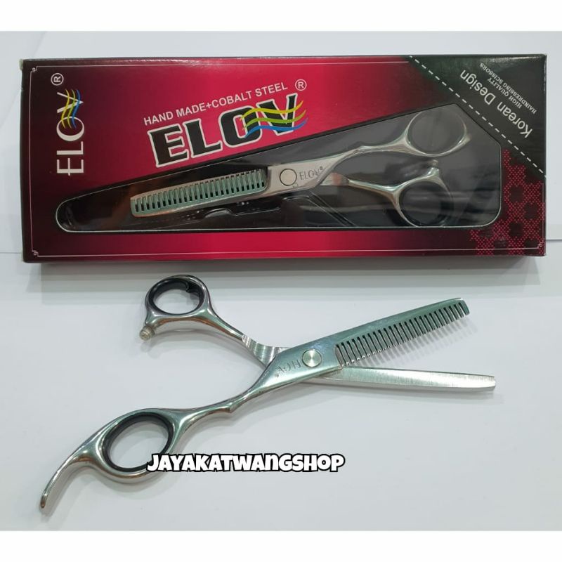 ELOV [KEMASAN BOX] Gunting Potong &amp; Gunting Penipis Rambut Untuk Salon Barber