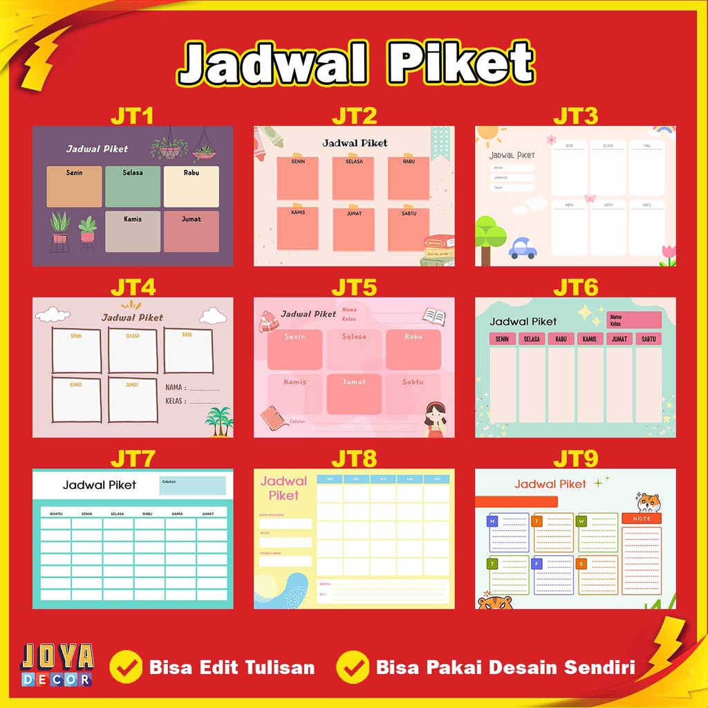 

Poster Jadwal Piket Sekolah Aesthetic Kegiatan Mingguan