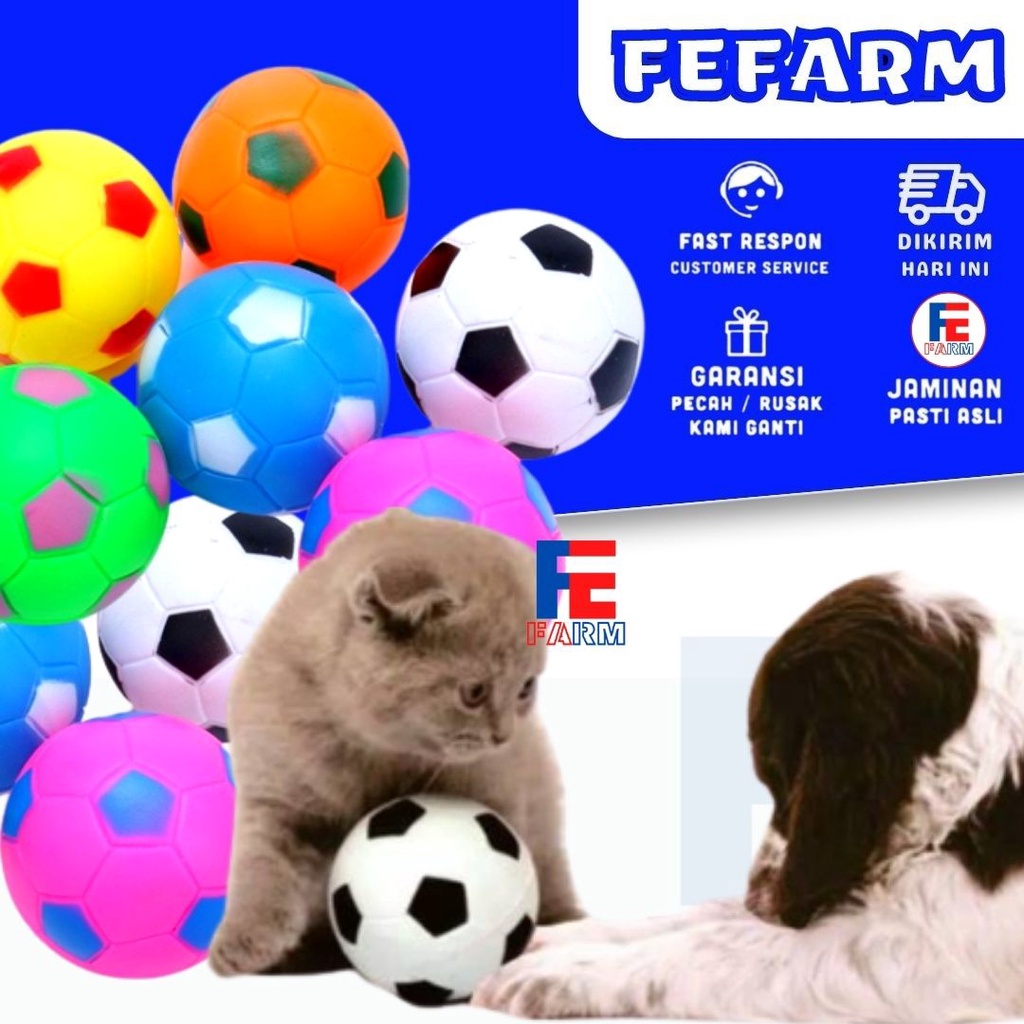 Mainan Kucing Bola Bunyi 6cm Bola Kucing Emoji Bahan Karet Baru FEFARM