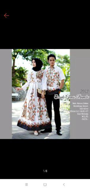 Shopashop Solo - Gamis Couple Bambu 2503 Setelan Gamis Muslim Syari Fashion Muslim Batik Couple