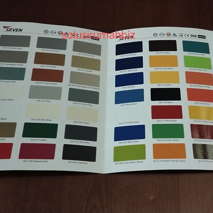 

KATALOG ACP ALUMINIUM COMPOSITE PANEL 8HAL SEVEN KARTU WARNA CATALOG