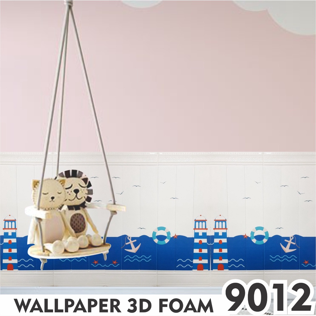 PROMO Wallpaper 3D foam Wallfoam motif timbul Ukuran 70CM X 70CM  Brickfoam elegant  moulding foam-COD