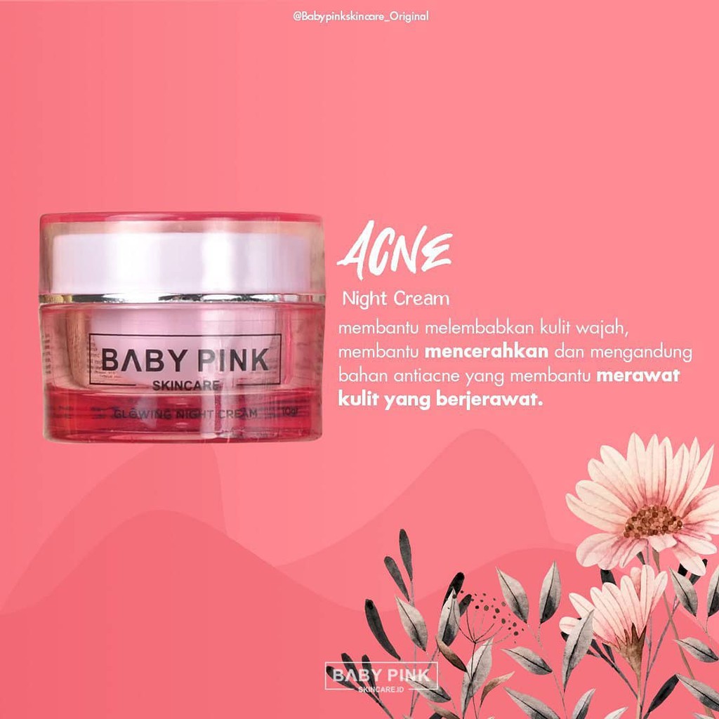 ACNE NIGHT CREAM babypink