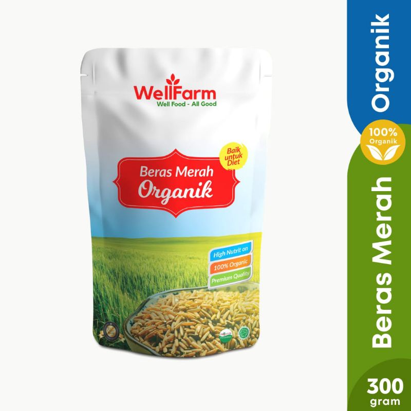 Wellfarm Beras Organik 300gr / Beras MPASI Diet Organic 300 gr / Merah Mentik Susu