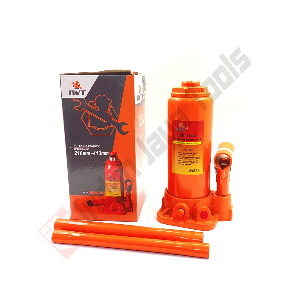 IWT Dongkrak Botol 5 Ton - Hydraulic Jack Hidrolik Mobil