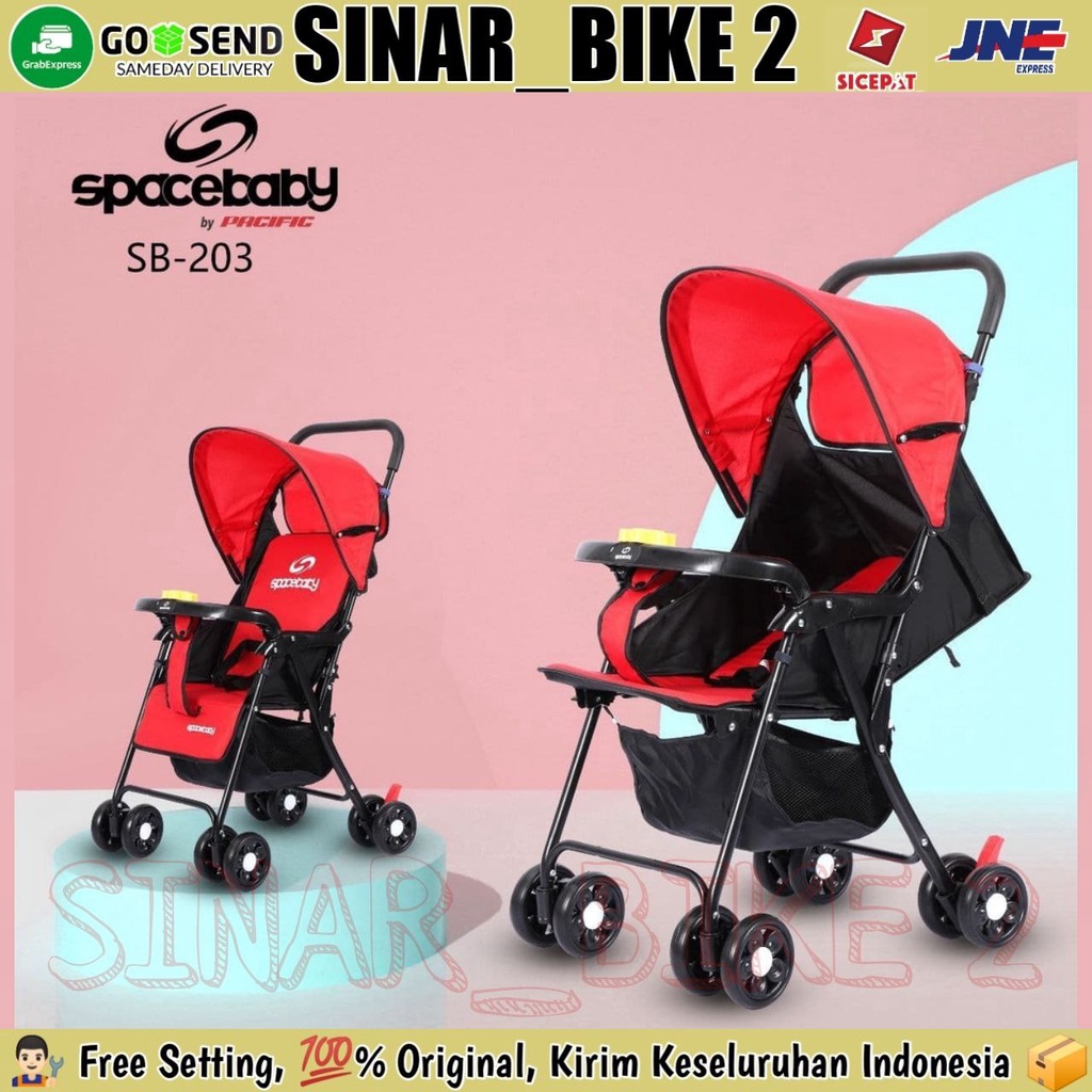 Baby Stroller SPACEBABY SB-203 Kereta Dorong Anak Bayi Rebahan