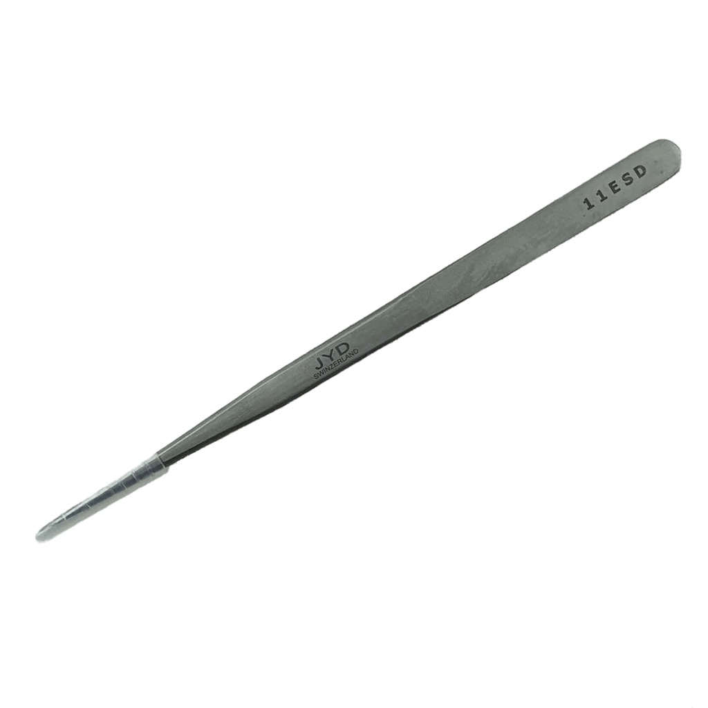 Pinset JYD Silver 14cm Pencapit Lurus Runcing 14 cm Tweezer 11 TS ESD