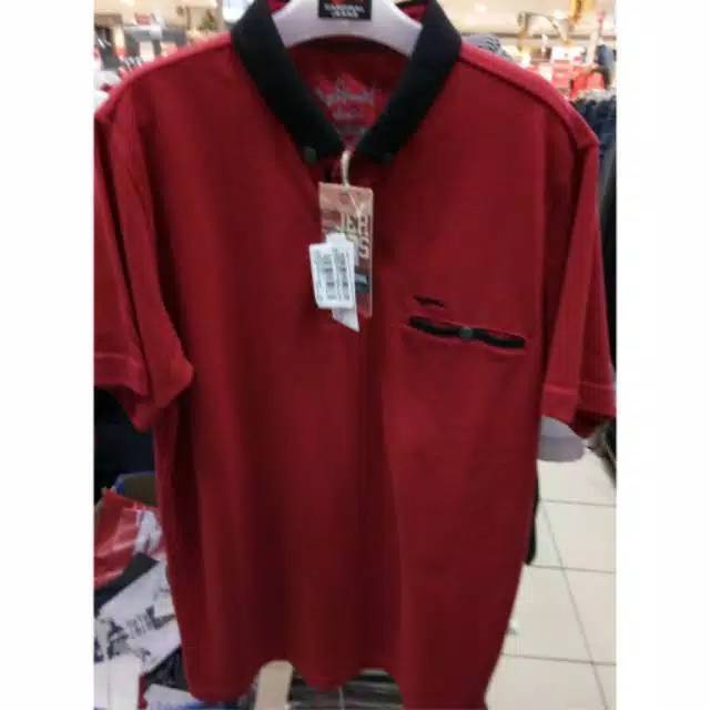 Cardinal jeans original mens polo shirt CAPAI00239P kaos berkerah pendek pria merah