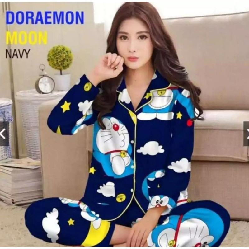 Piyama (PP) baju tidur dewasa XL/ doramoon star