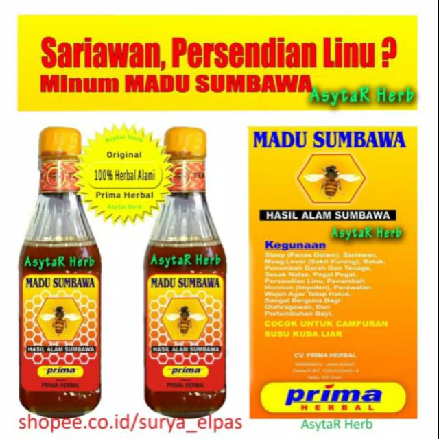 MADU SUMBAWA PRIMA HERBAL Gratis Gelas Takar