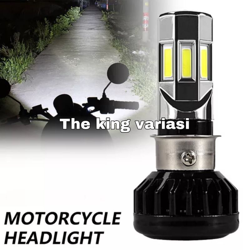 LAMPU DEPAN MOTOR LED 6 SISI AC DC/LAMPU UTAMA MOTOR UNIVERSAL LED 6 SISI CAHAYA TERANG/LAMPU LED MO
