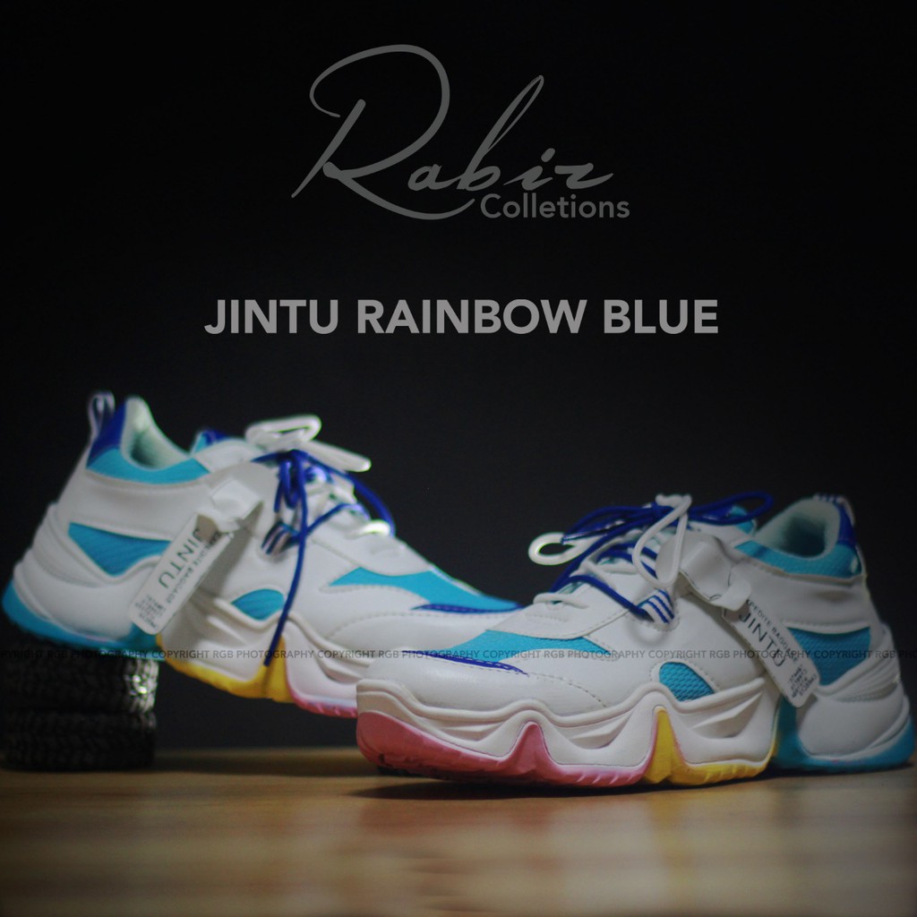 ARY_Shoes- Sepatu Sneakers Wanita Jintu Korea Rainbow Terbaru