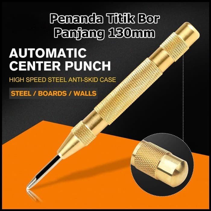 Automatic Center Punch Penanda Titik Bor Ukuran 130mm Bisa Untuk Pemecah Kaca