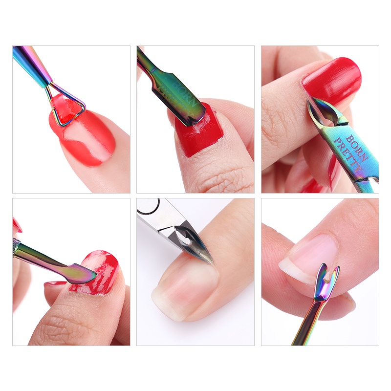 Born Pretty Gunting Kuku Cutter Gunting Stainless Steel Tweezer Penghilang Kulit Mati Edge Scissor Plier