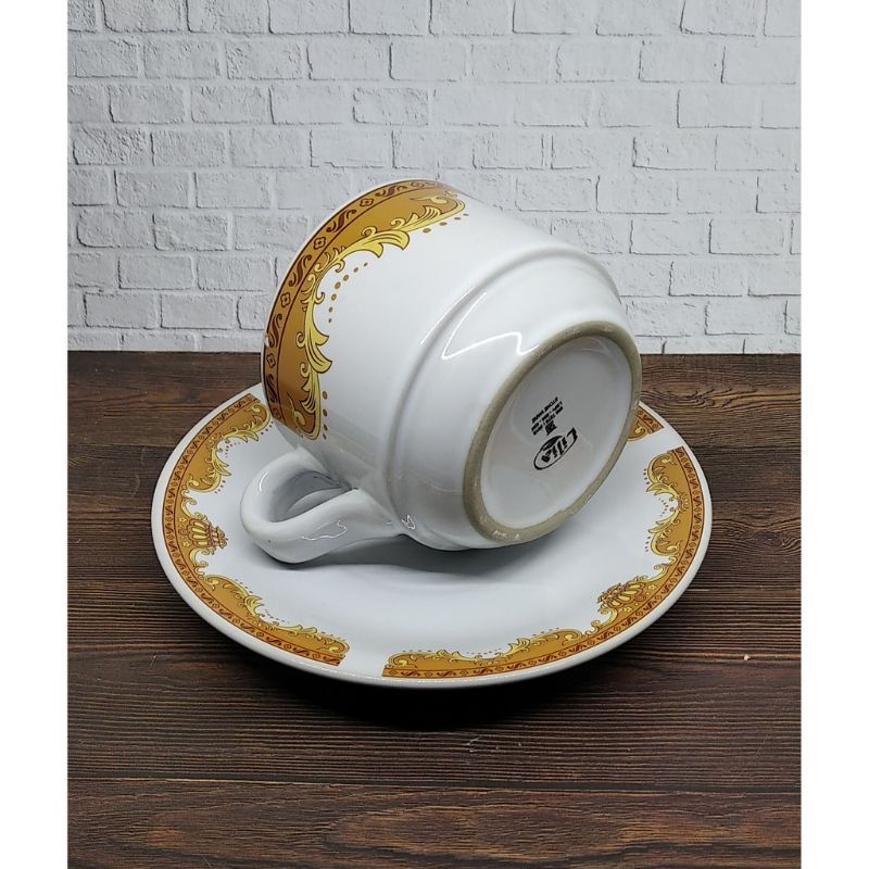 GELAS KOPI BATIK & TATAKAN PIRING KERAMIK 6 PCS