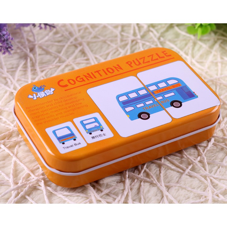 ME094 - Mainan Edukasi Anak Puzzle Flash Card Kartu Kata Benda Transport