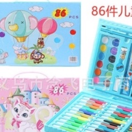COLORING SET  Krayon & Pastel 86 PCS - CRAYON SPIDOL CAT AIR OIL PASTEL LENGKAP COCOK UNTUK KADO