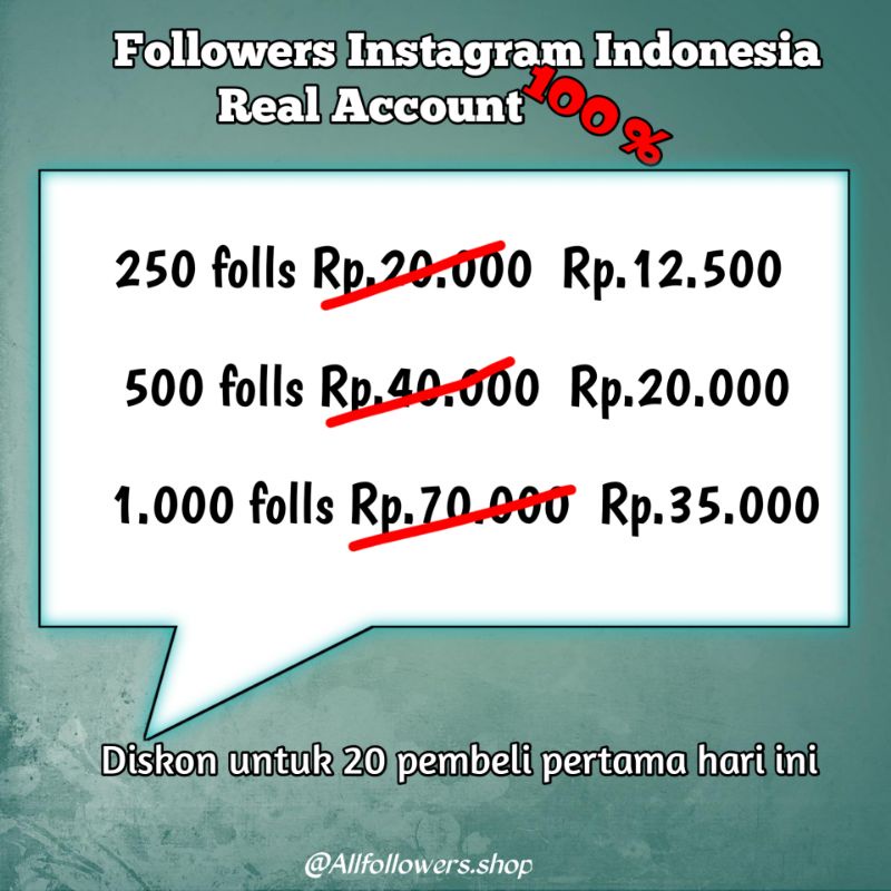followers Instagram Indonesia REAL ACCOUNT 100%