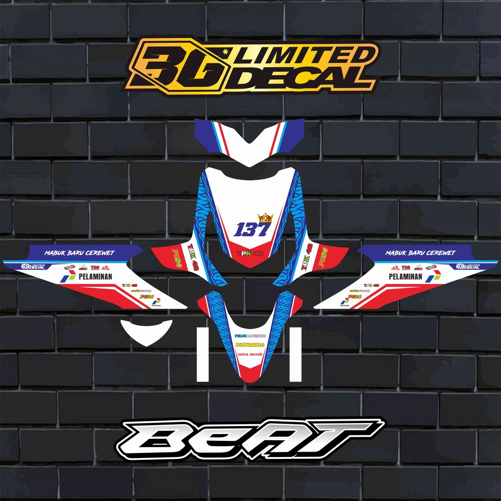 CUSTOM DECAL BEAT KARBU OLD MANDALIKA RACING TEAM