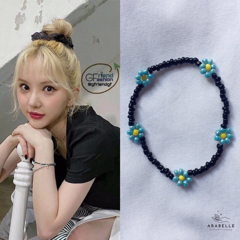 beaded bracelet daisy / gelang manik Kpop Idol EUNHA Gfriend inspired