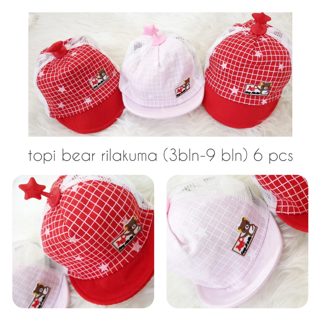 TOPI BABY BEAR ABC AND STAR / TOPI BAYI