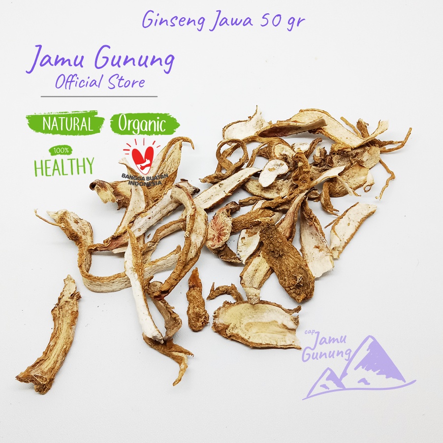 Ginseng Jawa Kering 50gr Asli Hutan - Lebih Berkhasiat