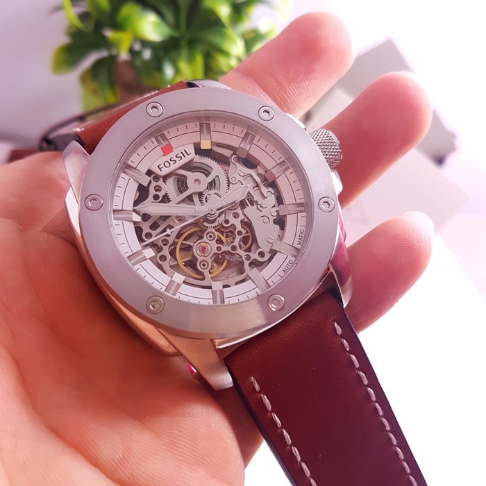 Jam Tangan Pria Merk Fossil Original Leather Automatic