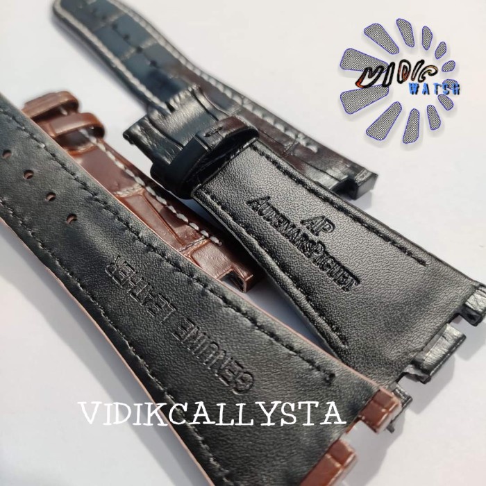 STRAP TALI JAM TANGAN AP ROYAL OAK 28MM 28 MM KULIT GENIUINE LEATHER AP STRAP