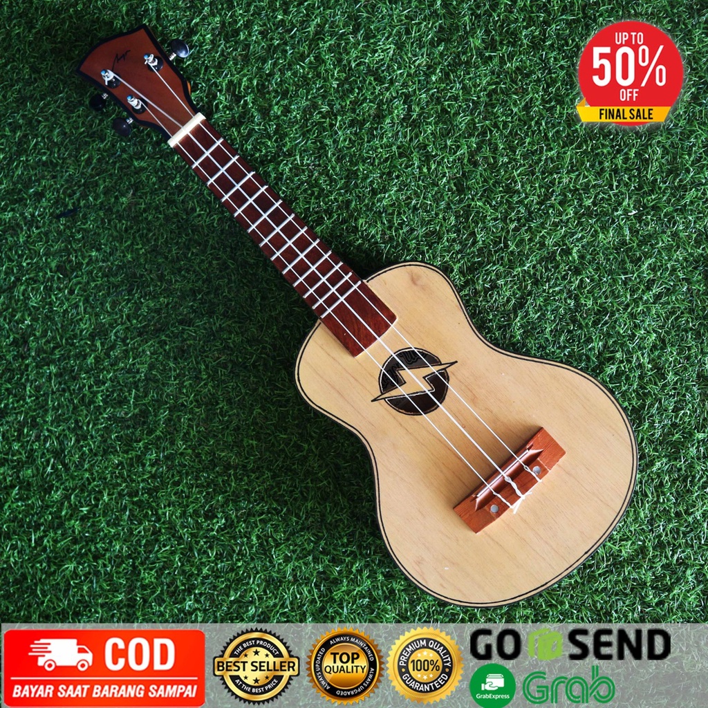 Promo Murah Ukulele Pare kencrung kentrung pare gitar kecil untuk anak motif petir