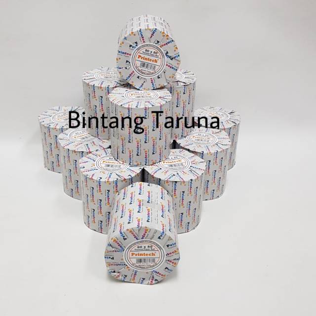 Kertas Thermal Printech 80x80mm Kertas Thermal Mesin Kasir 80x80mm