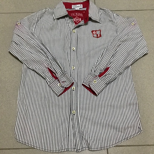 Preloved baju kemeja 2 in 1 lengan panjang pendek Guess