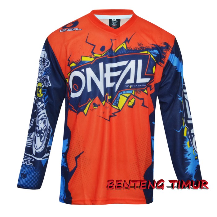 Baju Sepeda Oneal B01 / Baju Motor Cross - Orange, M