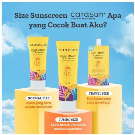 * NCC * Carasun Sunscreen Solar Smart UV Protection SPF 45 Non Comedogenic