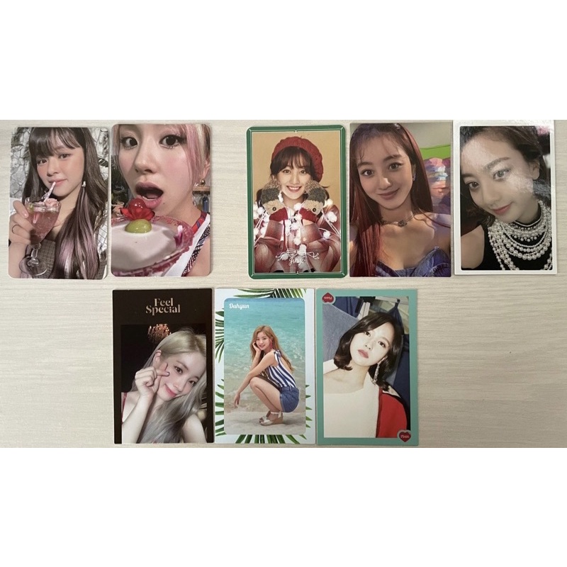 PHOTOCARD PC TWICE JEONGYEON JIHYO  MINA DAHYUN CHAEYOUNG TWICE TOL SUMMER NIGHTS WHAT IS LOVE FEEL 