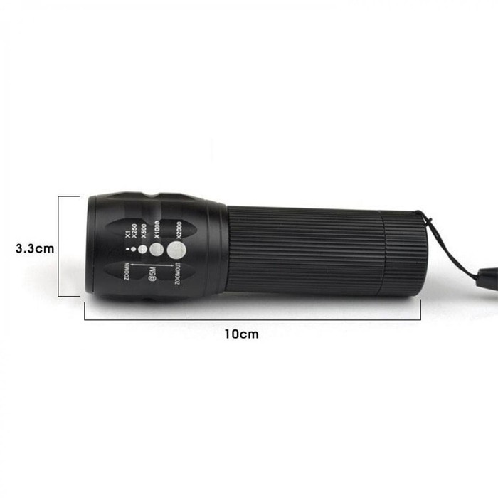 Senter mini LED Cree Q5 2000 Lumens Taffware