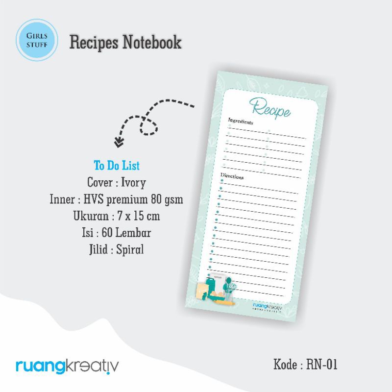 

RuangKreativ Notes Resep Spiral 3311