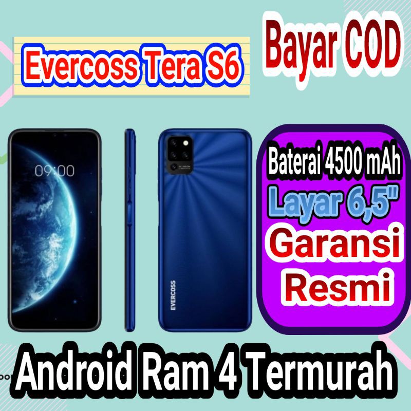 Hp Android Ram 4 Gb Termurah Evercoss Tera S6 Shopee Indonesia