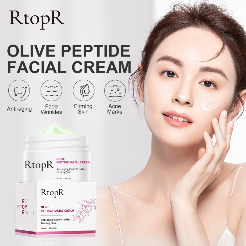 [BPOM]Rtopr Cream Zaitun Peptide Firming Anti Kerut Mengurangi Garis Halus Mengecilkan Pori-Pori Kontrol Minyak 35g