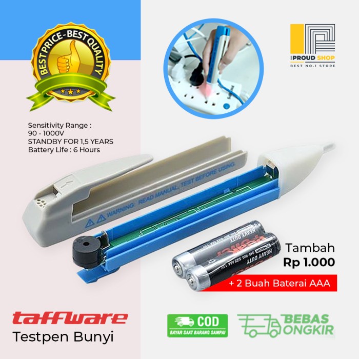 Tespen Bunyi Merek Taffware / Tespen Digital / Pendeteksi Kabel Putus