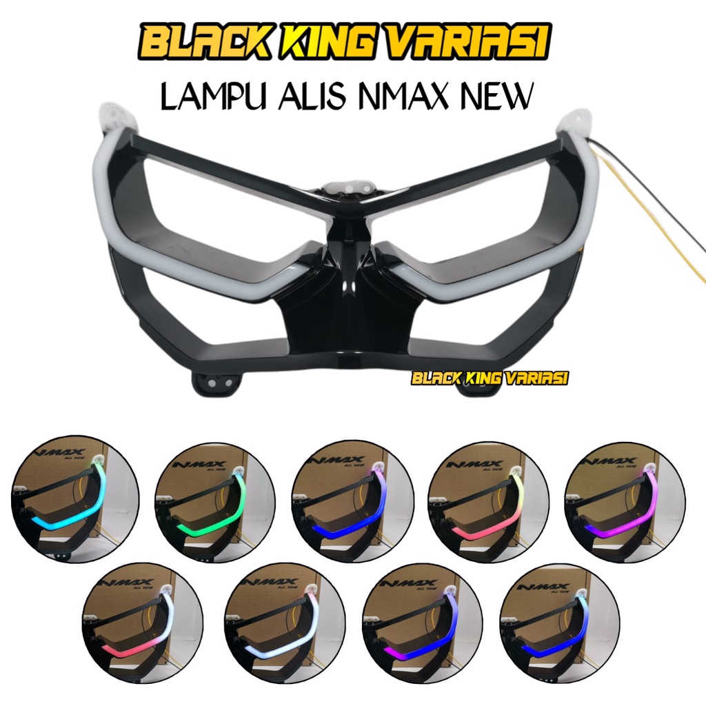 Lampu Alis Depan NMAX New Frame Alis Drl Nmax New 2020-2022 Frame Alis Lampu Depan Nmax New RGB