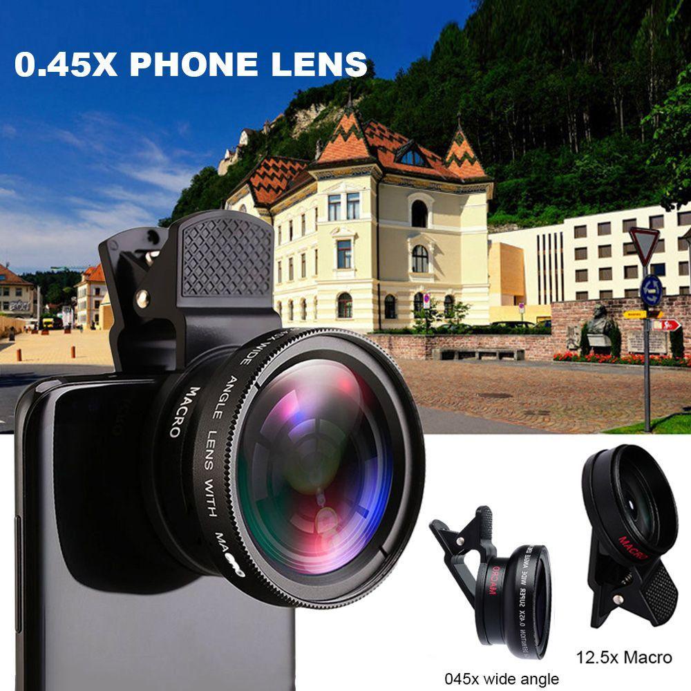 Wonderful Lensa Teleskop HD Portable Universal Dengan Klip on Untuk Kamera Handphone|Lensa Optik Zoom 0.45x Wide Angle / Multi Warna