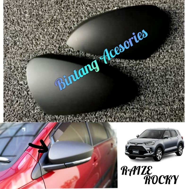 Cover Spion Mobil Toyota RAIZE Hitam Dop Pelapis Spion Mobil RAIZE Hitam