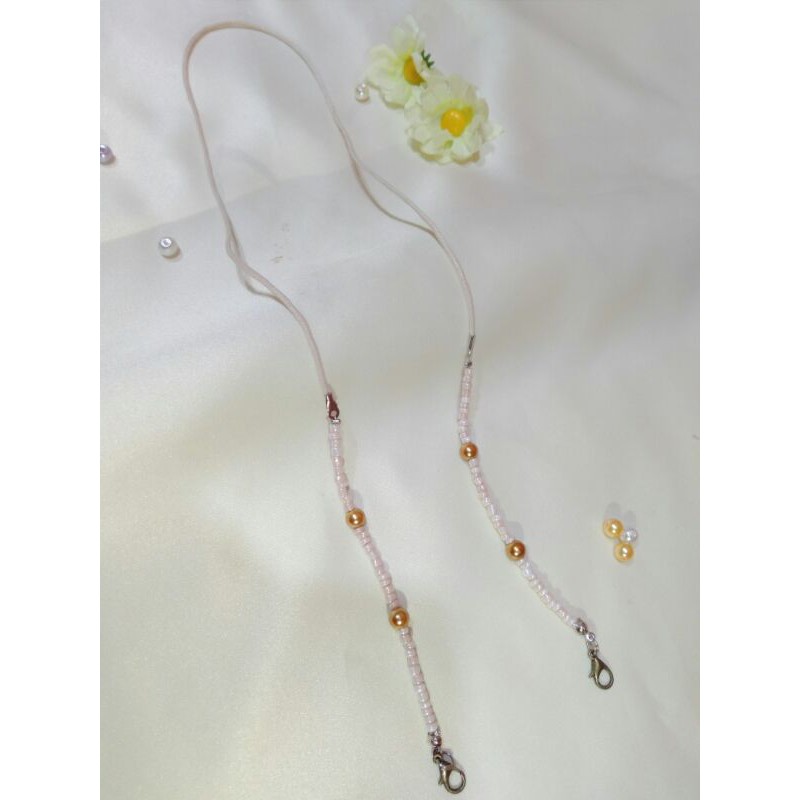 Kalung masker / strap mask / tali kacamata murah / lanyard mask tali sintetis korea mix with mote